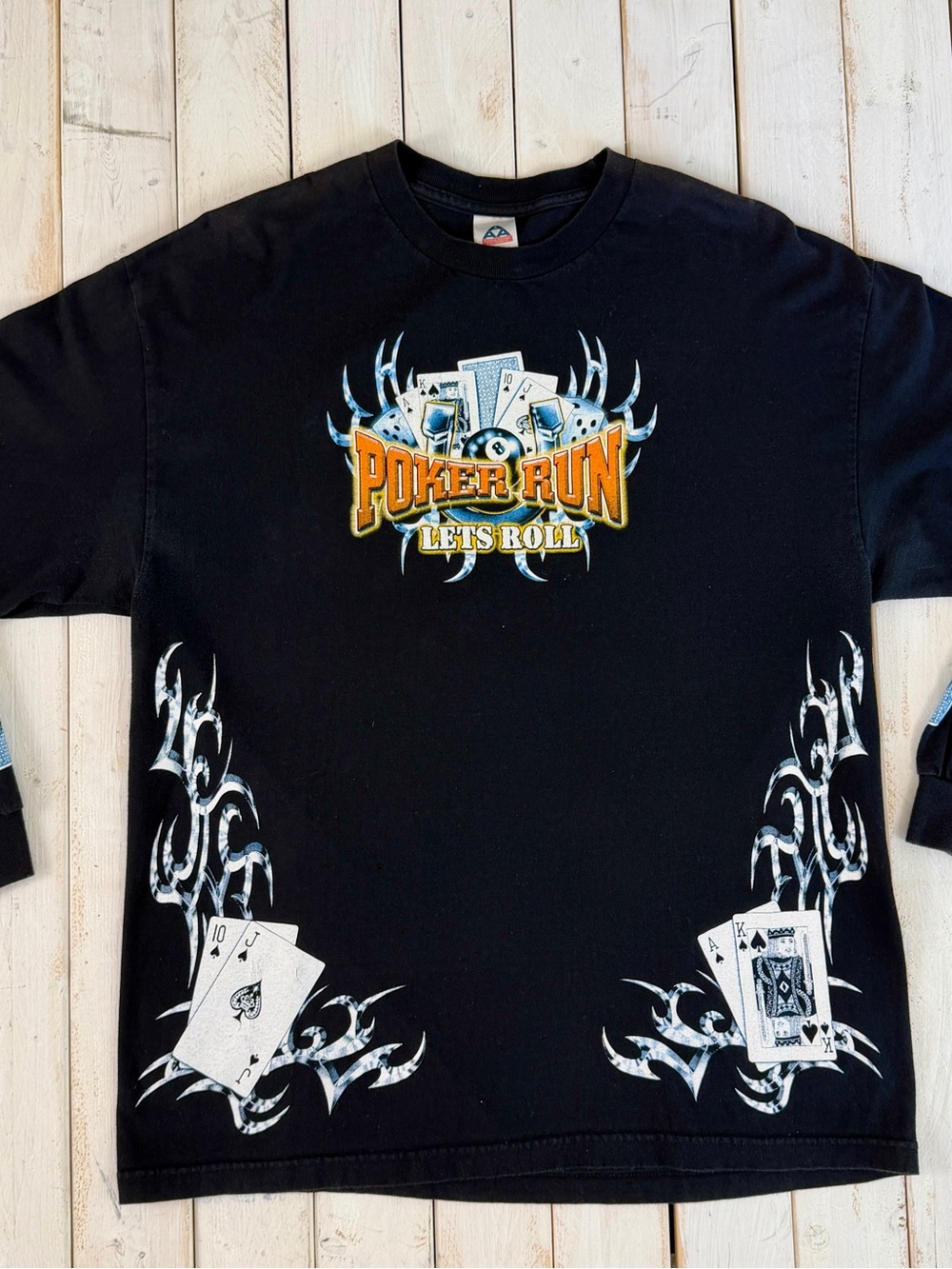 POKER RUN "THE LUCK OF THE DRAW" 2000's
VINTAGE LONG SLEEVE T SHIRT ALL OVER